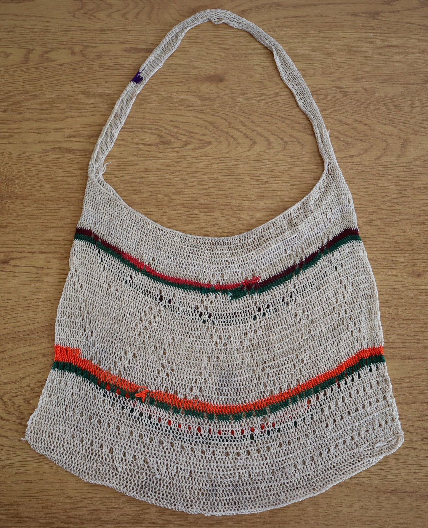 Striped White Bilum (Pre-Loved)