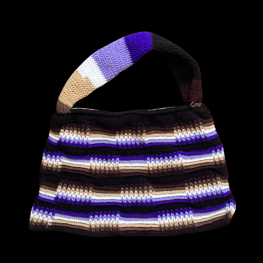 Purple Brown Beige Black Bilum (Survivor-Made)